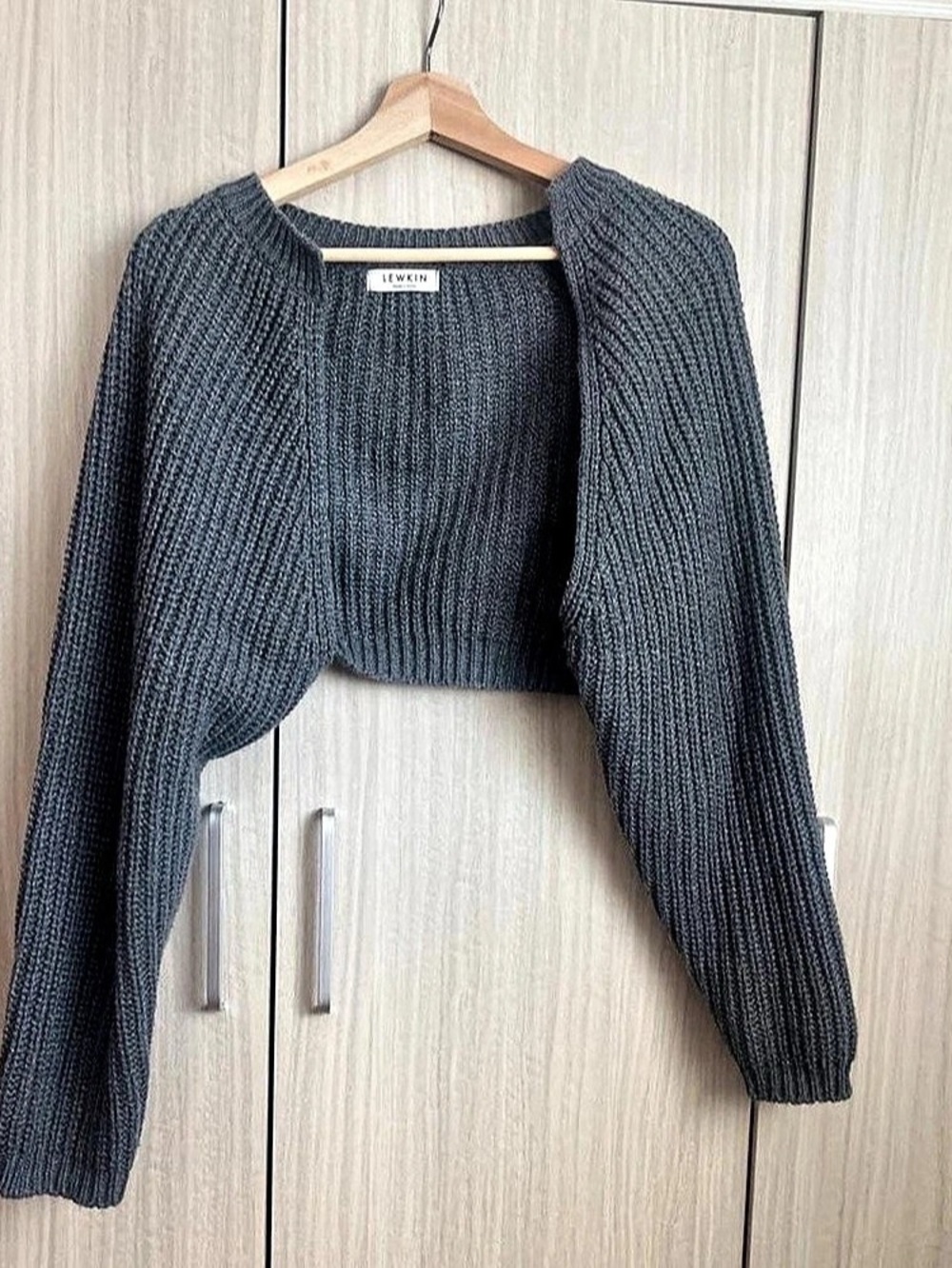 LEWKIN Knit Bolero Shrug C2001 Gray